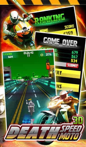 Death Speed:Moto 3D-Free Game screenshot 1