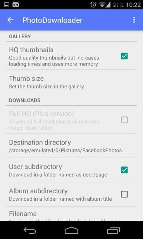 MyPhotoDownloader for Facebook screenshot 1