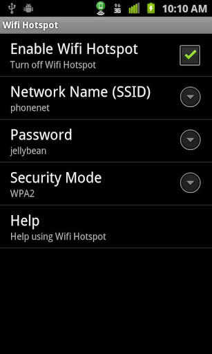 Wifi Hotspot & USB Tether Pro screenshot 1