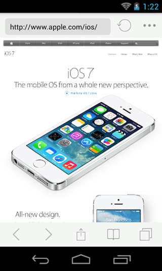 iOS 7 Browser screenshot 1