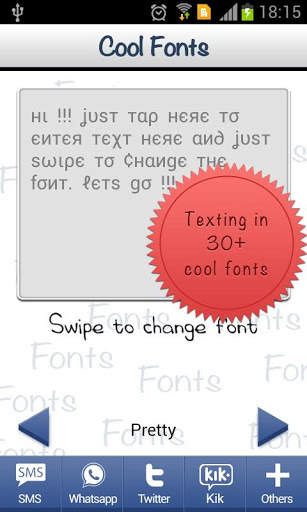 Cool Fonts for Whatsapp &amp; Line screenshot 1