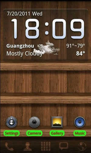 Wood Theme GO Launcher EX screenshot 1