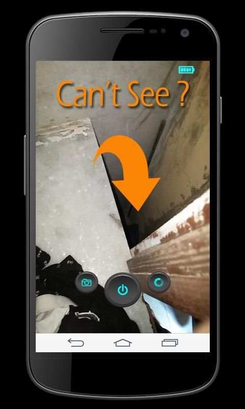 Flashlight Camera Torch +Clock screenshot 2