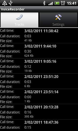 Voicecall recorder screenshot 1