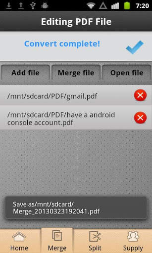 Editing PDF files(merge&amp;split) screenshot 2