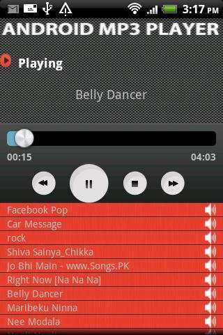 Android MP3 Player screenshot 1