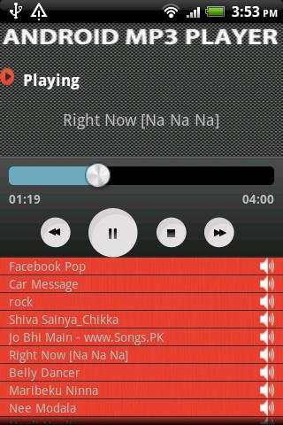 Android MP3 Player screenshot 2