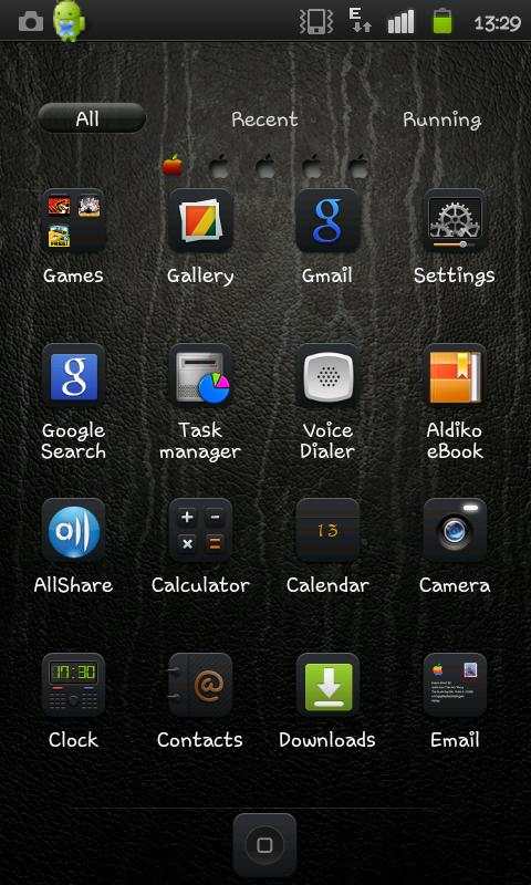 iPhone Black Go Launcher Theme screenshot 2