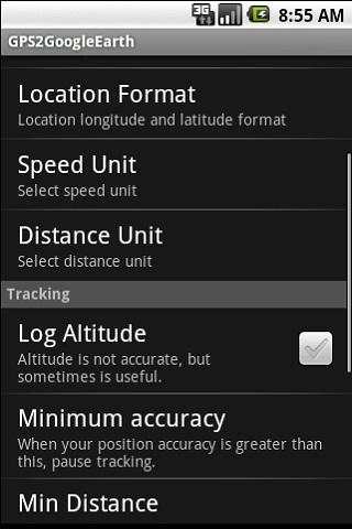 GPS2GoogleEarth screenshot 2