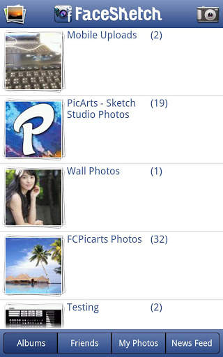 PicArts FaceSketch to Facebook screenshot 2
