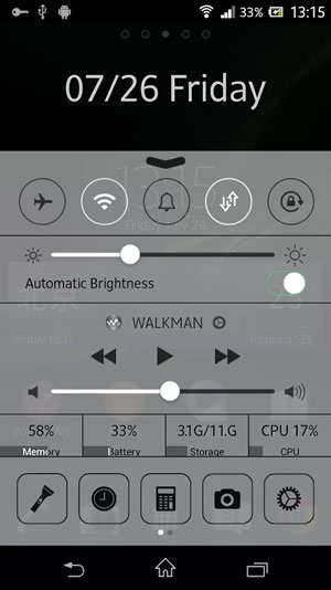 IOS7 Control Center screenshot 1