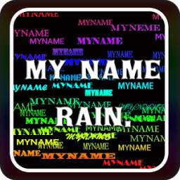 My Name Rain Live WallPaper