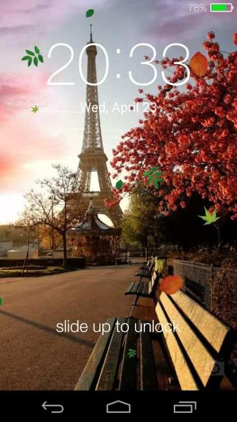 Spring live wallpaper lock स्क्रीनशॉट 6