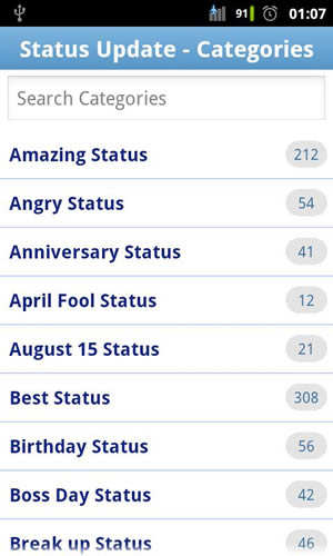 Statuses & Quotes for Facebook screenshot 1