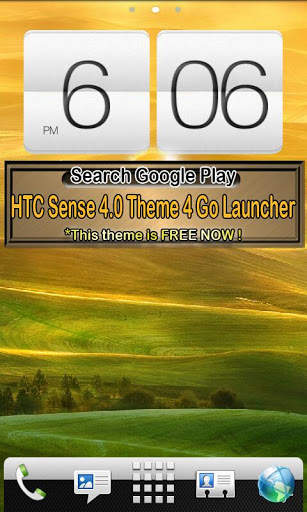 HTC Sense 4 Go Launcher Theme screenshot 1
