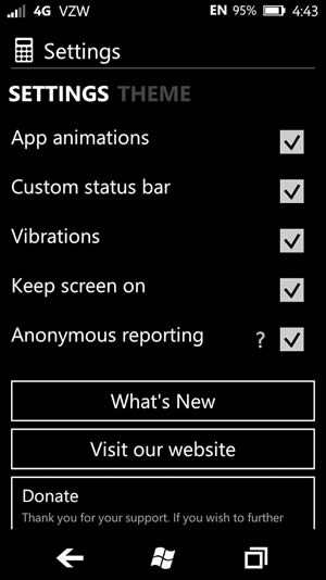 Seven+ WP7 Calculator screenshot 4