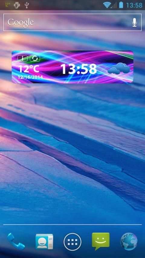 widget đồng hồ thời tiết neon screenshot 2