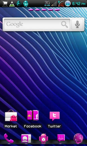 Apex Pro/Go Launcher ics pink screenshot 1
