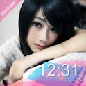 PrettyGirl Clock LiveWallpaper أيقونة