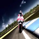 Bikes race on track icon