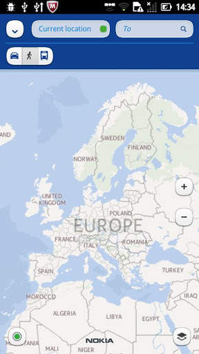 Nokia maps on Android screenshot 2