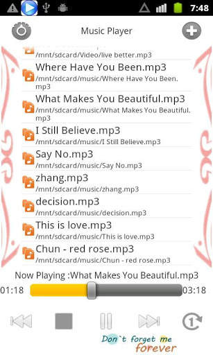 Free Mp3 Music Player screenshot 2