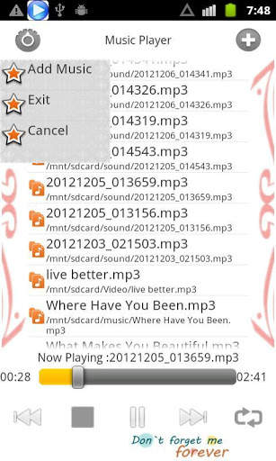 Free Mp3 Music Player screenshot 3