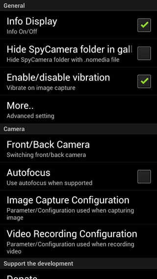 Spy Camera OS (Open Source) screenshot 2