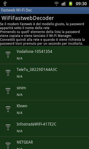 Fastweb Wi-Fi Decripter screenshot 1