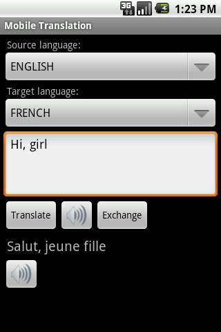 Mobile Translation (Google) screenshot 1