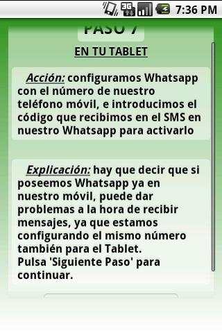 Whatsapp Instalar en Tablet screenshot 3