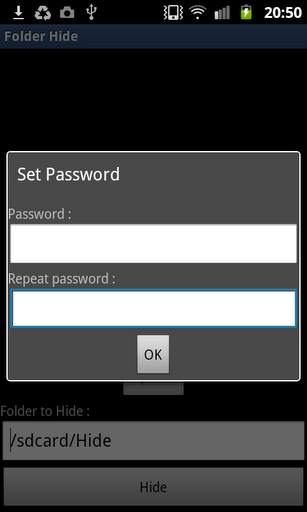 Folder Hider Lite screenshot 1