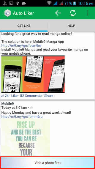 Facebook Auto Like screenshot 1