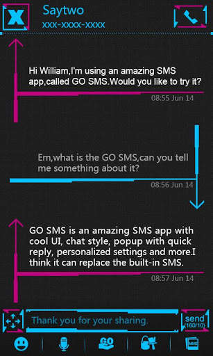 GO SMS Pro XxX Getjar Theme screenshot 1