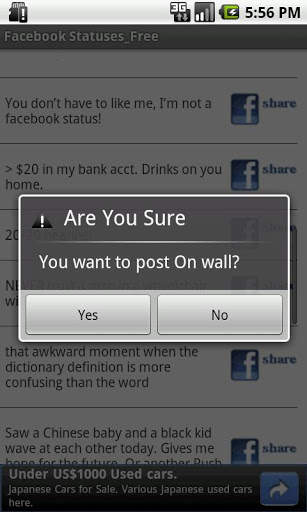 Facebook Status Updater screenshot 3