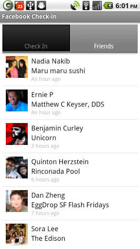 RollCall Check-in for Facebook screenshot 1
