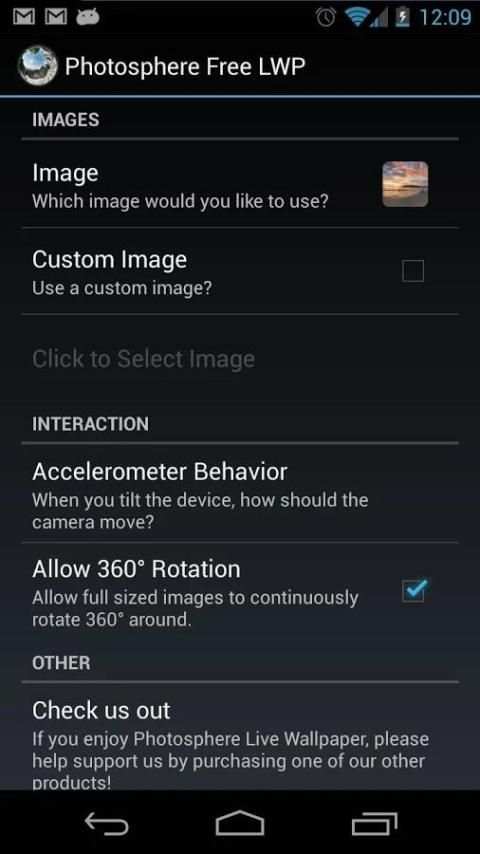 Photosphere Free Wallpaper скриншот 1