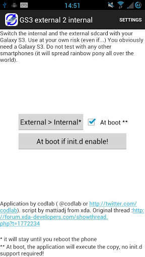 Root External 2 Internal SD screenshot 1