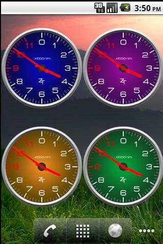 Color Tachometer Clocks Free screenshot 2