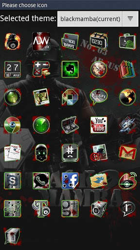 Blackmamba GO launcherEX Theme screenshot 5