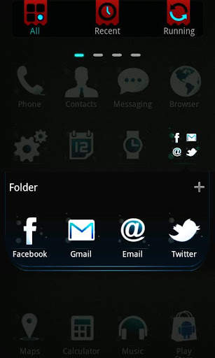 New Black GO Launcher EX Theme screenshot 4