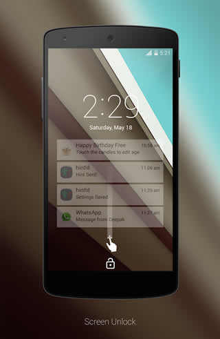 Android L LockScreen screenshot 3