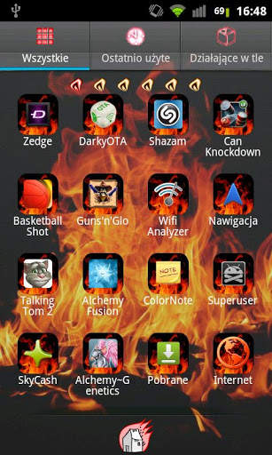 GO Launcher EX Theme Fire screenshot 2
