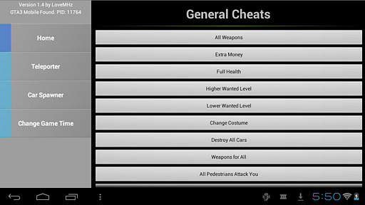 GTA III Mobile Trainer screenshot 1