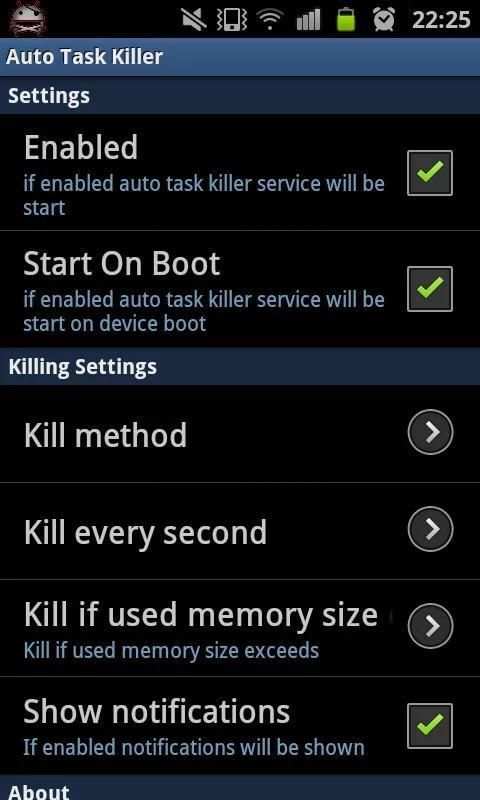 Auto Task Killer screenshot 2