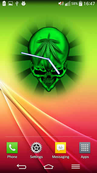Rasta Weed Clock Widget स्क्रीनशॉट 3