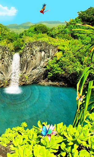 3D Waterfall Live Wallpaper HD screenshot 1