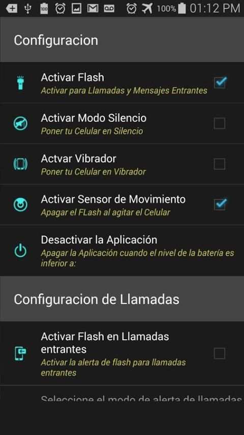 Alerta de Flash Llamadas y SMS 2 تصوير الشاشة