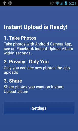 Instant Upload for Facebook screenshot 2