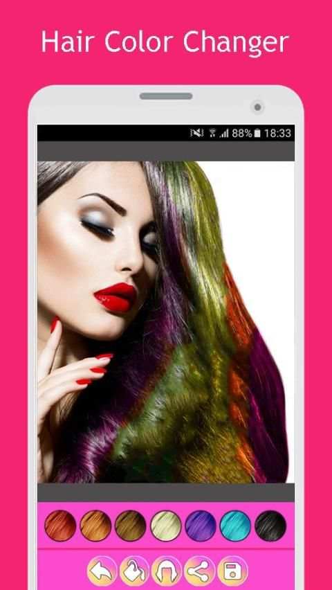 Hair Color Changer Studio 7 تصوير الشاشة
